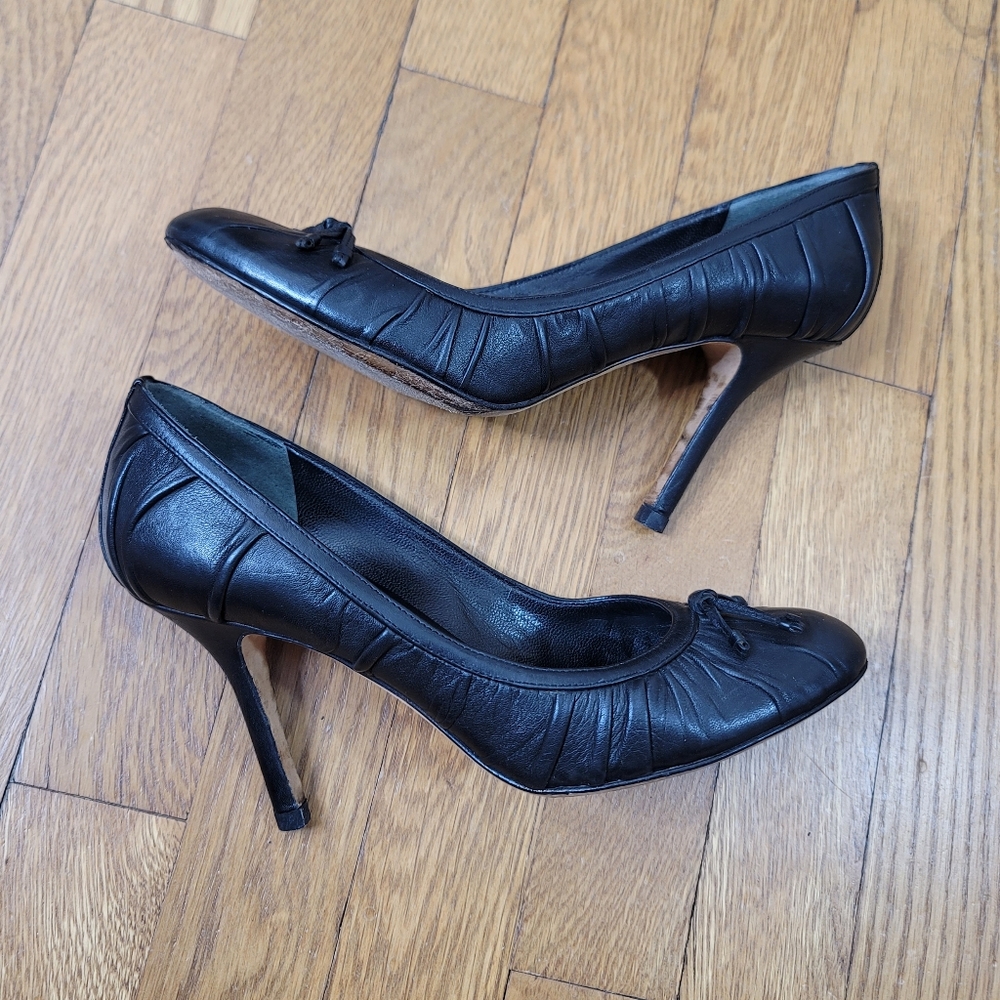 VTG Christian Dior Ruched Leather Pumps - Picture 4 of 15